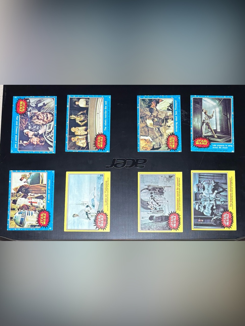 Star Wars Vintage 1977 20th Century Fox Film Corp 8 Card Lot Blue Yellow Series